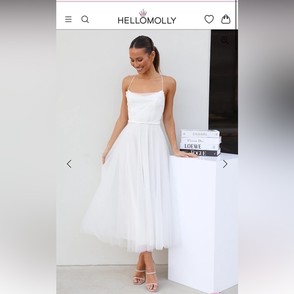 Hello Molly Dresses & Skirts - Hello Molly Signal My Way Tulle MIDI Dress White